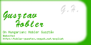 gusztav hobler business card